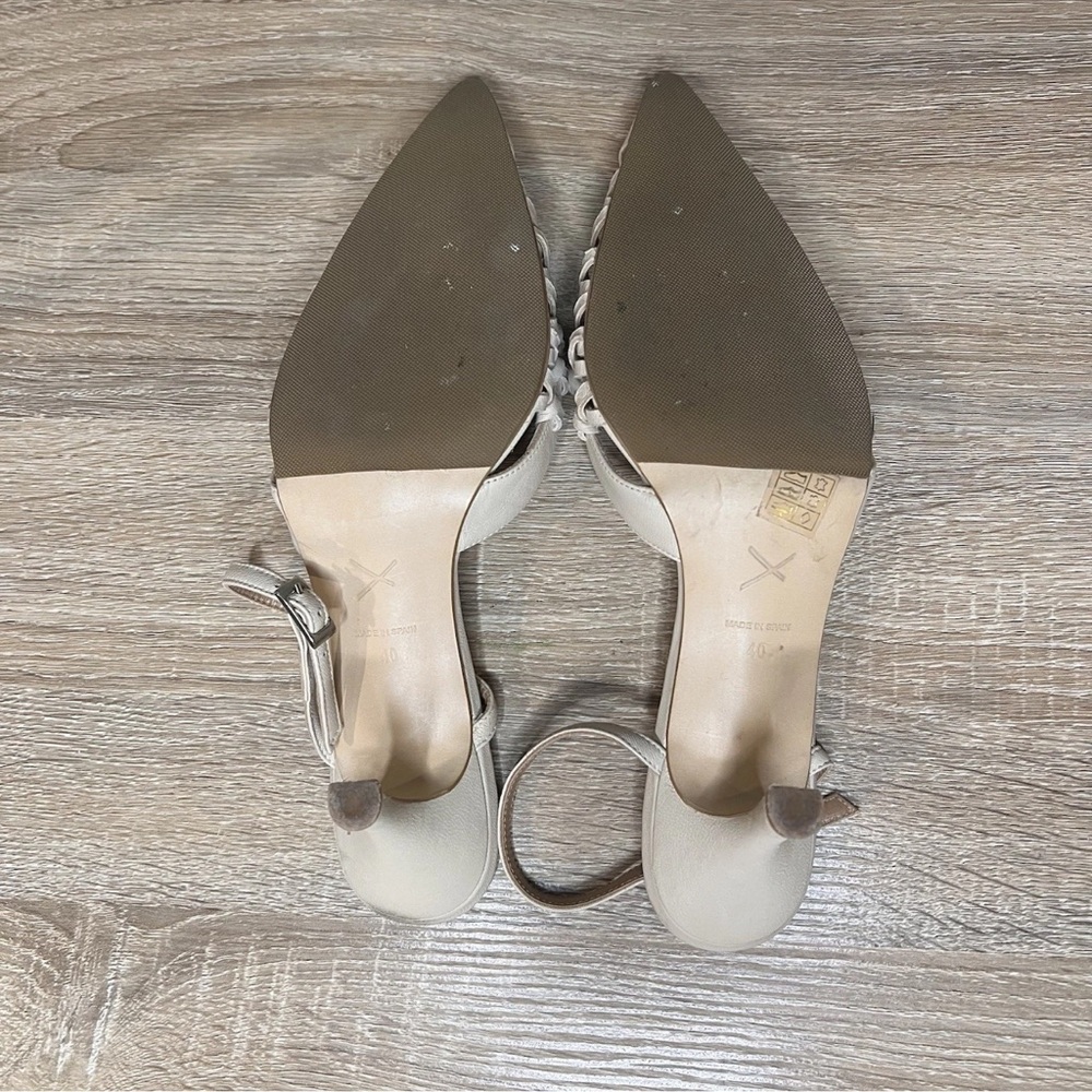 Flattered x Débora Rosa Woven Slingback Kitten Heels – Beige – Women’s Size 9 - Picture 6 of 7